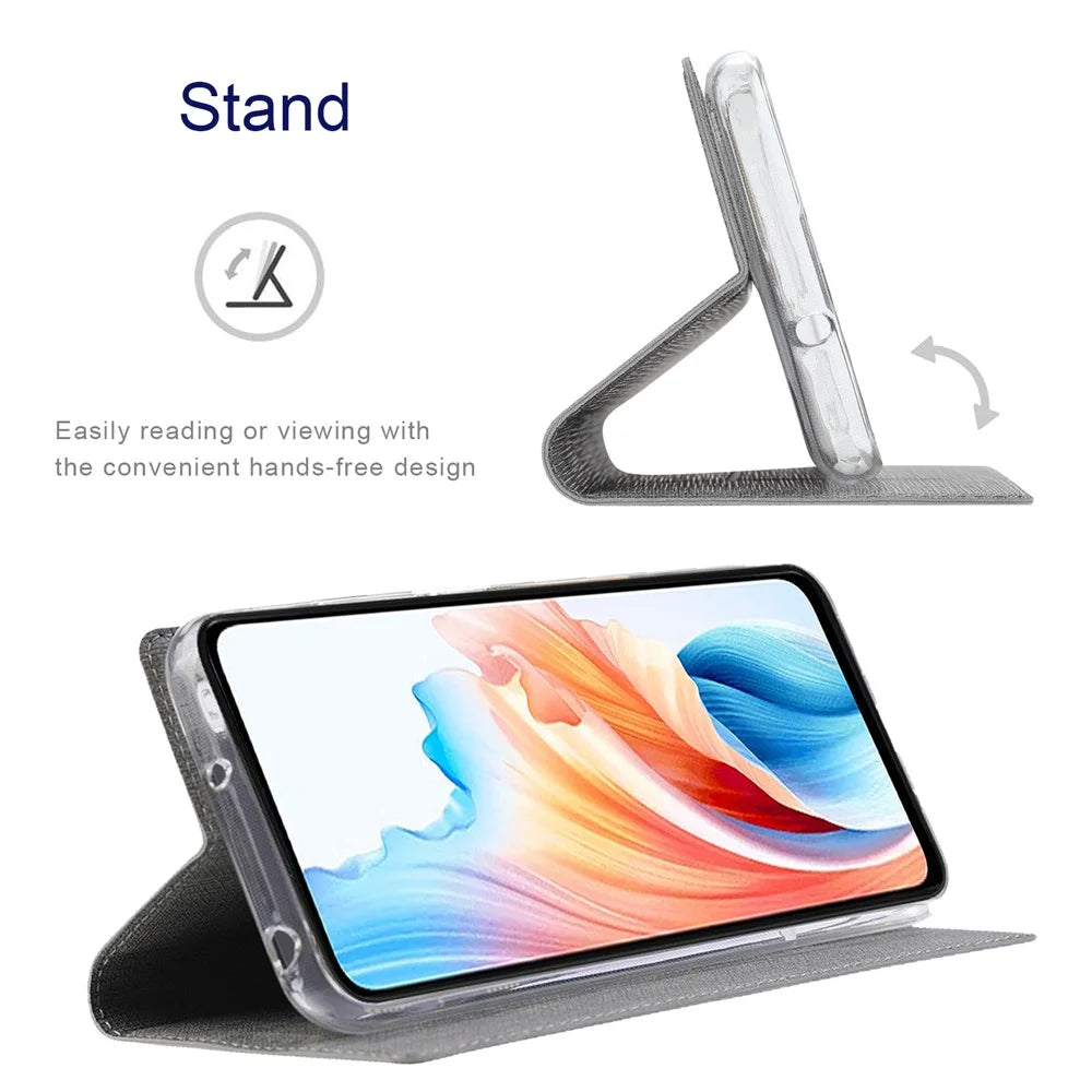VILI DMX Series For OnePlus 12 5G Case with Card Holder Slot Leather Stand Phone Cover - Grey - 3