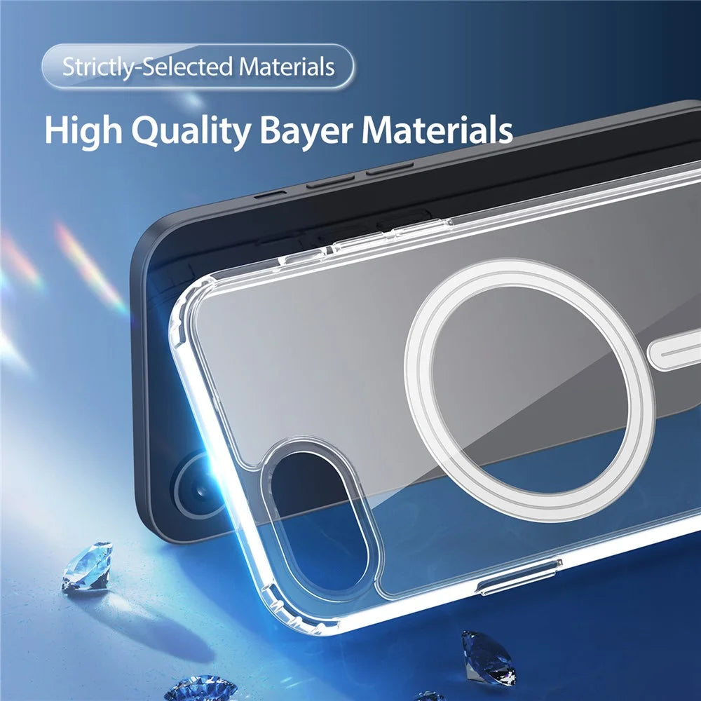 DUX DUCIS Clin Series Phone Case for iPhone 17e / 16e Clear Case Compatible with MagSafe PC + TPU Phone Cover - 5