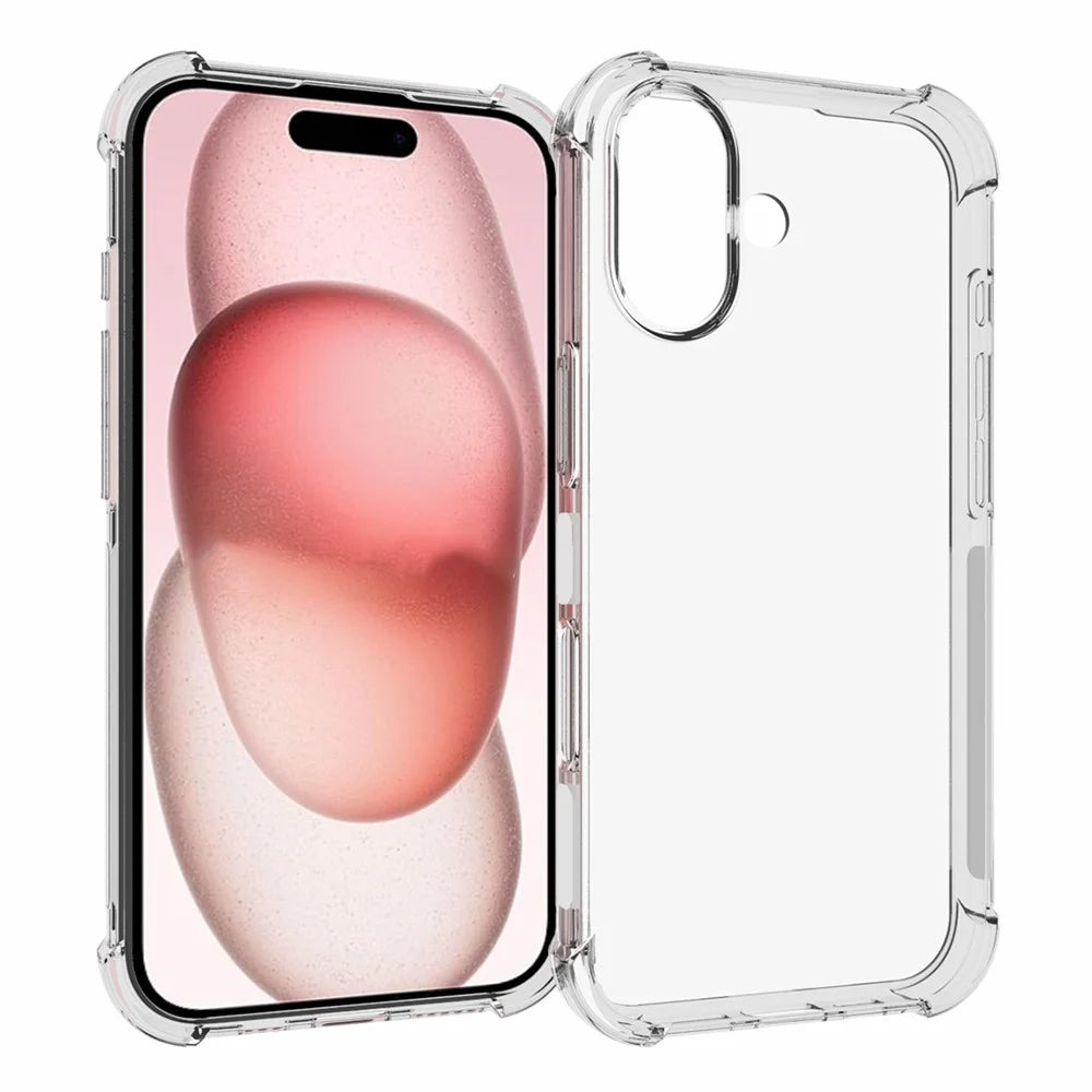 For iPhone 16 Phone Case Clear Flexible TPU Anti-Scratch Cell Phone Cover - 1