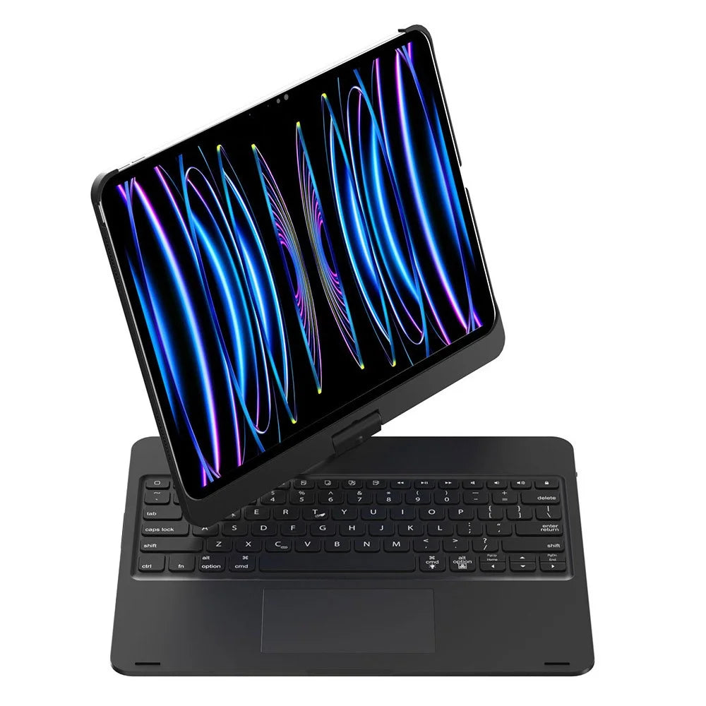 For iPad Pro 13 (2025) / (2024) Trackpad Backlight Keyboard with Tablet Case - Black - 7