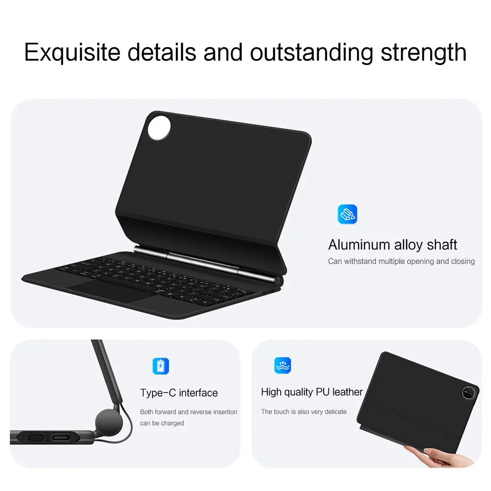 For Huawei MatePad Pro 13.2 (2025) Magnetic Floating Bluetooth-compatible Keyboard + Leather Tablet Case - 3