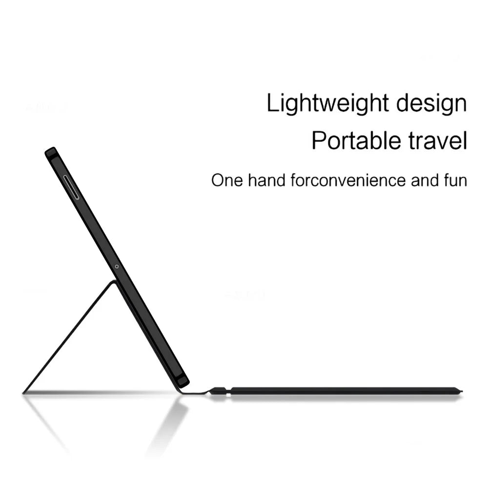 For Samsung Galaxy Tab S10 FE+ Leather Case + Touchpad Bluetooth-Compatible Keyboard (without Backlit) - 2