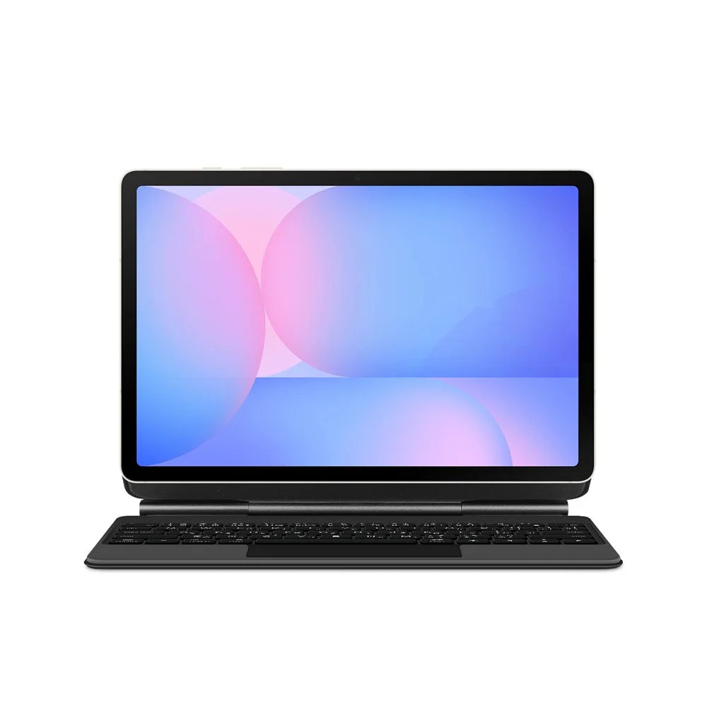For Samsung Galaxy Tab S10 FE Magnetic Floating Bluetooth-Compatible Keyboard (Japanese) + Leather Tablet Case - Black - 4