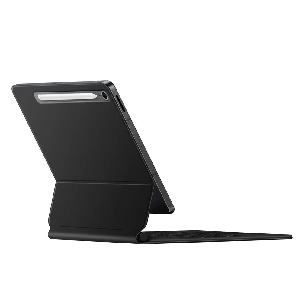 For Samsung Galaxy Tab S10 FE Magnetic Floating Bluetooth-Compatible Keyboard (Japanese) + Leather Tablet Case - Black - 5