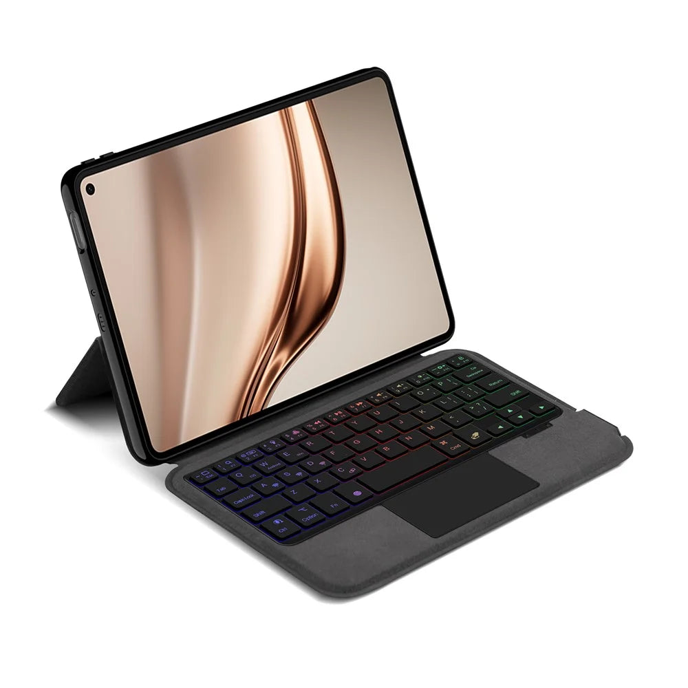 For Huawei MatePad Mini Magnetic Leather Case + Touchpad Bluetooth-compatible Keyboard with Backlit - 3