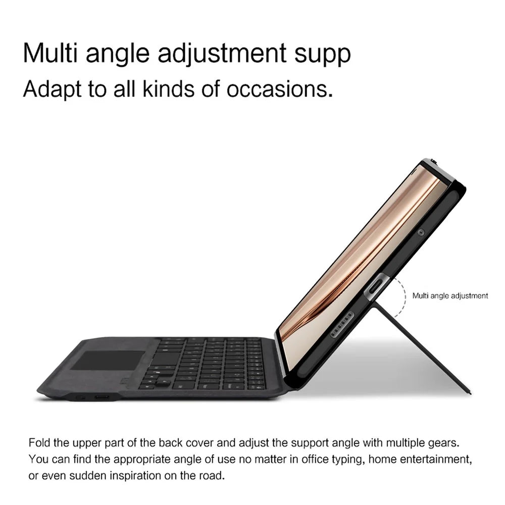 For Huawei MatePad Mini Magnetic Leather Case + Touchpad Bluetooth-compatible Keyboard with Backlit - 7