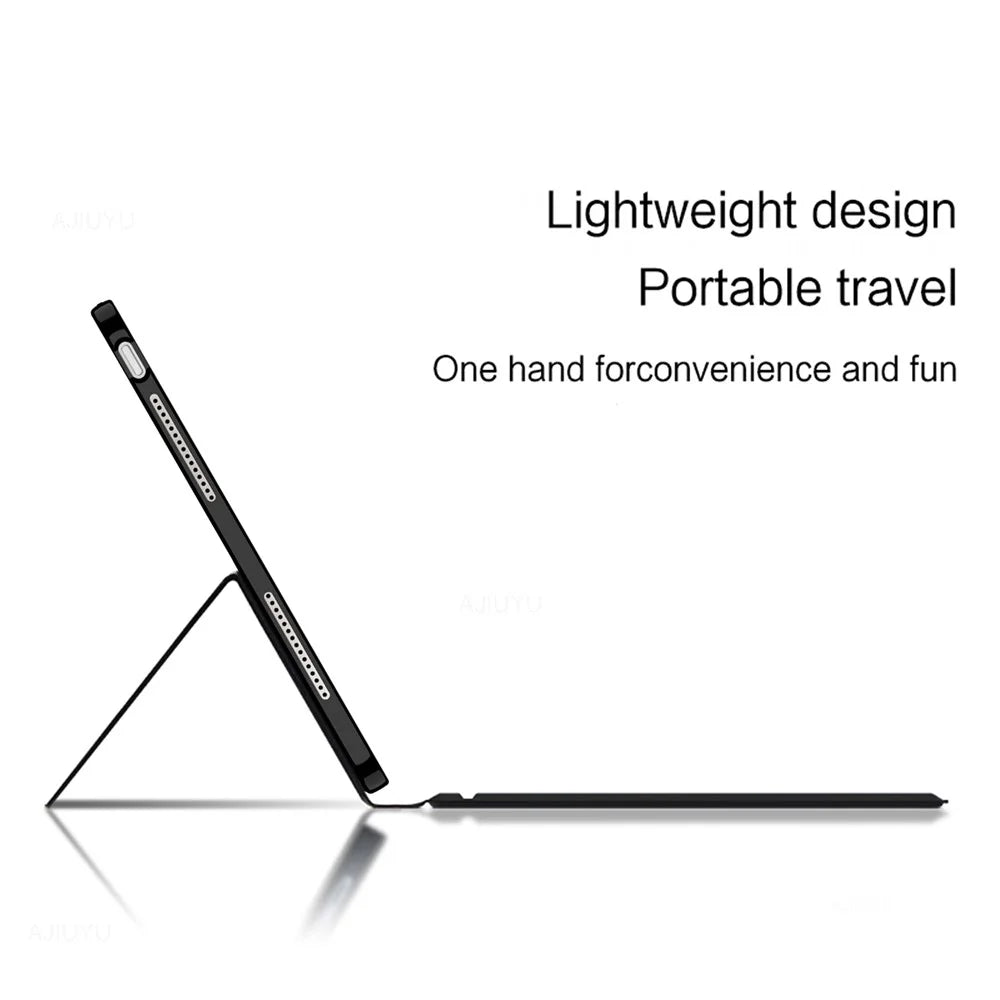 For Oppo Pad 5 Leather Case + Touchpad Bluetooth-Compatible Keyboard (without Backlit) - 6
