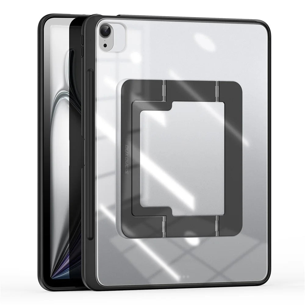 DUX DUCIS For iPad Air 13 (2026) / (2025) / (2024) Tablet Case Axis Series Tablet Case with Kickstand PC + TPU Shockproof Protective Cover - Black - 1