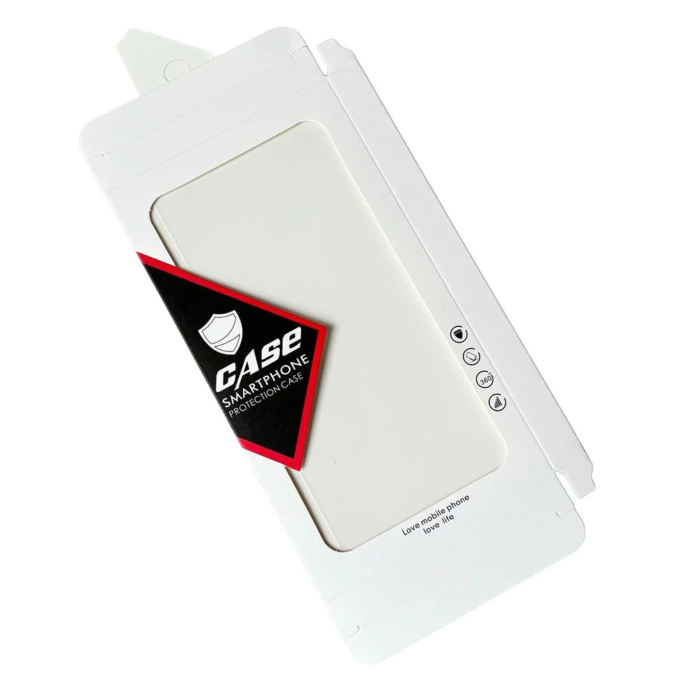 18.2 x 10 x 1.5cm Phone Case Packaging Box Cardboard Retail Display Box with Blister Inner Tray - Black / Red - 1
