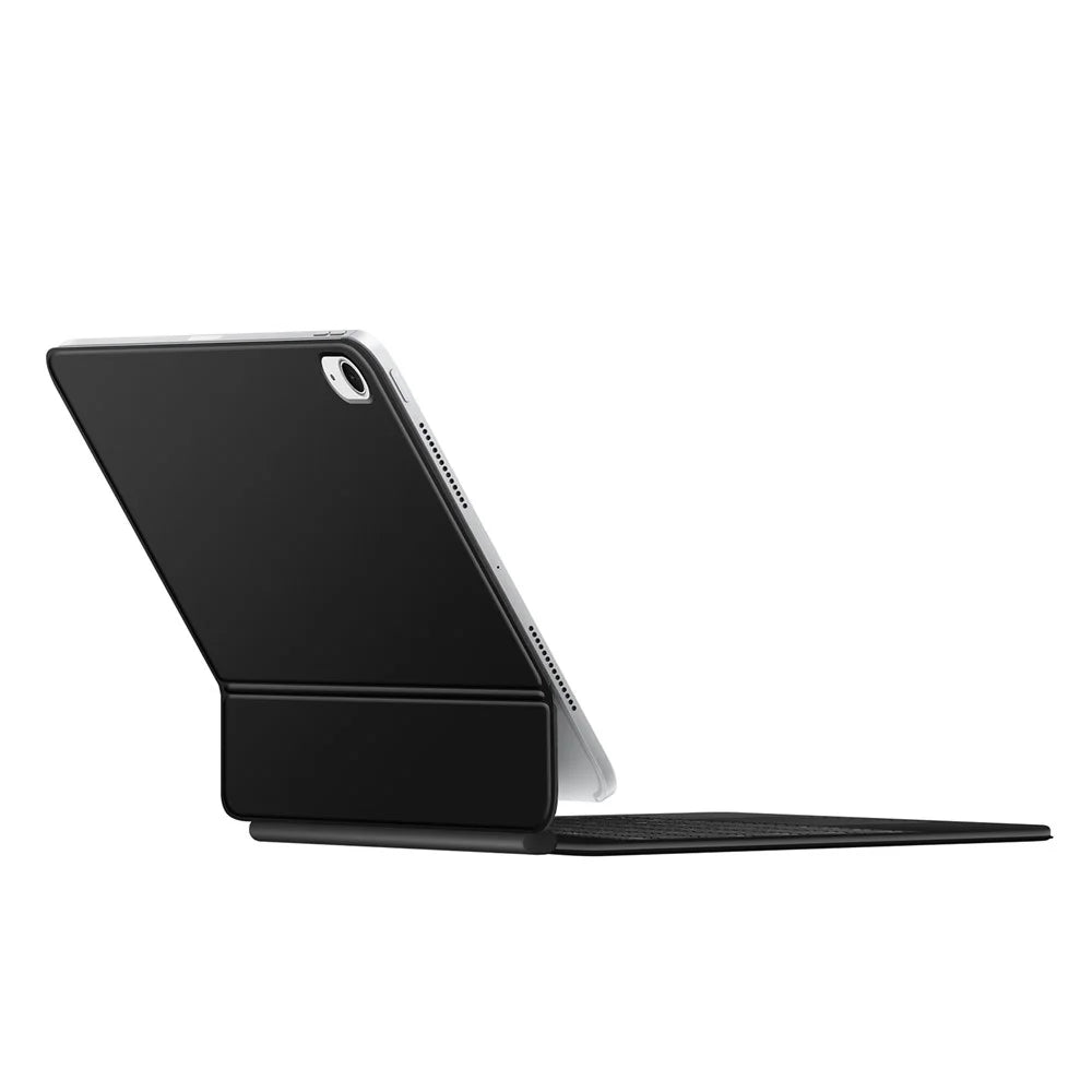 For iPad (2025) / iPad 10.9 (2022) Leather Case Magnetic Floating Bluetooth-compatible Keyboard with Touchpad - Black - 3