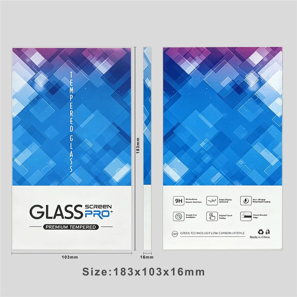 100Pcs 7 inch Tempered Glass Screen Protector Packaging Box Hard Case Bulk Wholesale Storage - Blue - 6