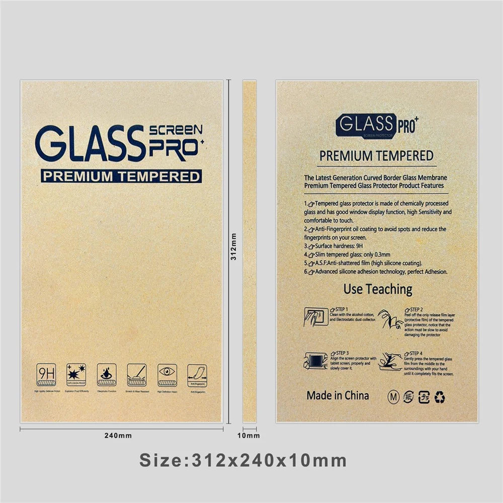 50Pcs 12.9 inch Packaging Box for Tempered Glass Screen Protector Kraft Paper Foldable Storage Case - Yellow - 5