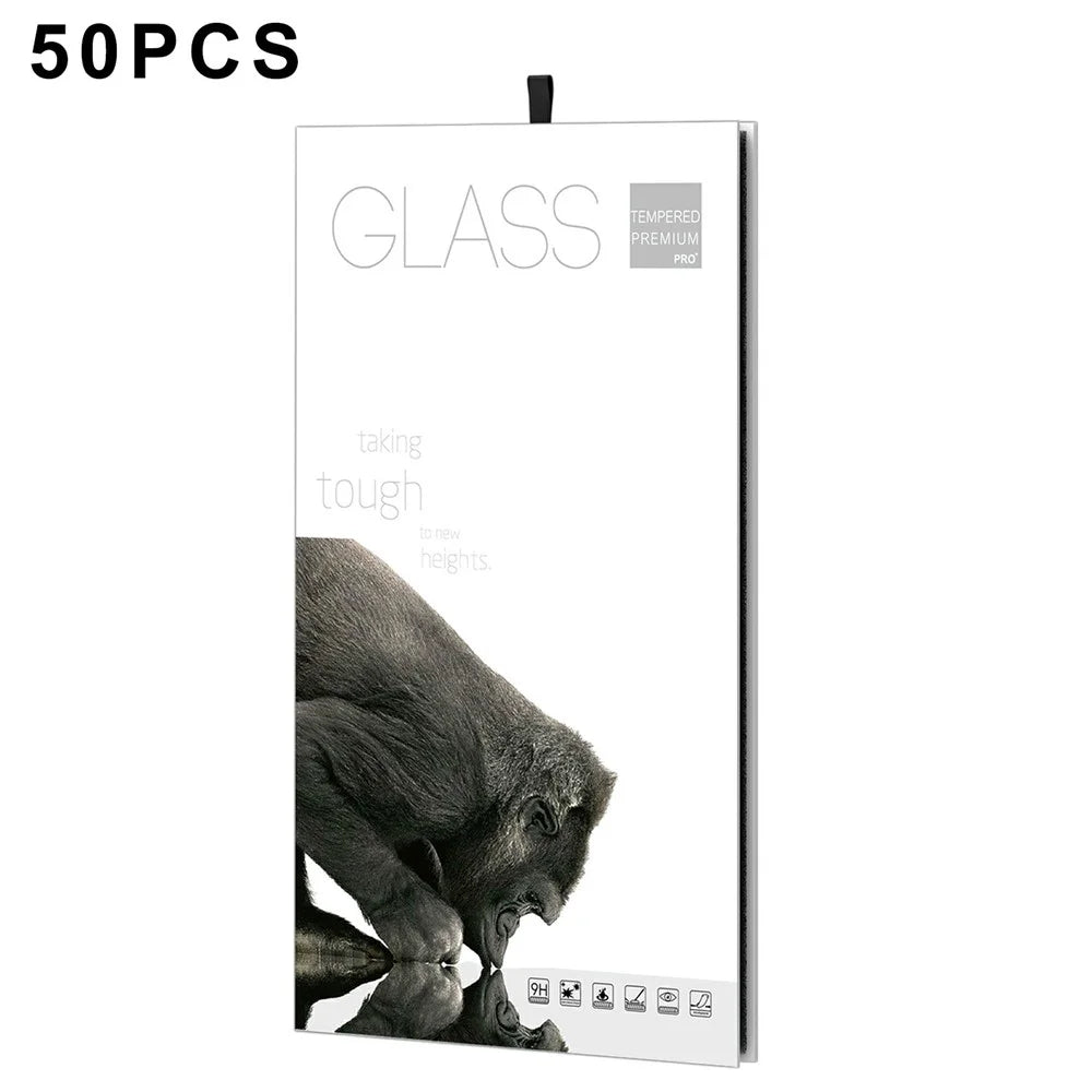 50Pcs 12 inch Tempered Glass Screen Protector Packaging Box Foldable Hard Case with Hook - White - 1