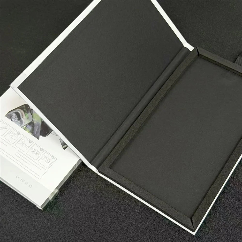 50Pcs 15 inch Tempered Glass Screen Protector Packaging Box Foldable Hard Case with Hook - White - 3