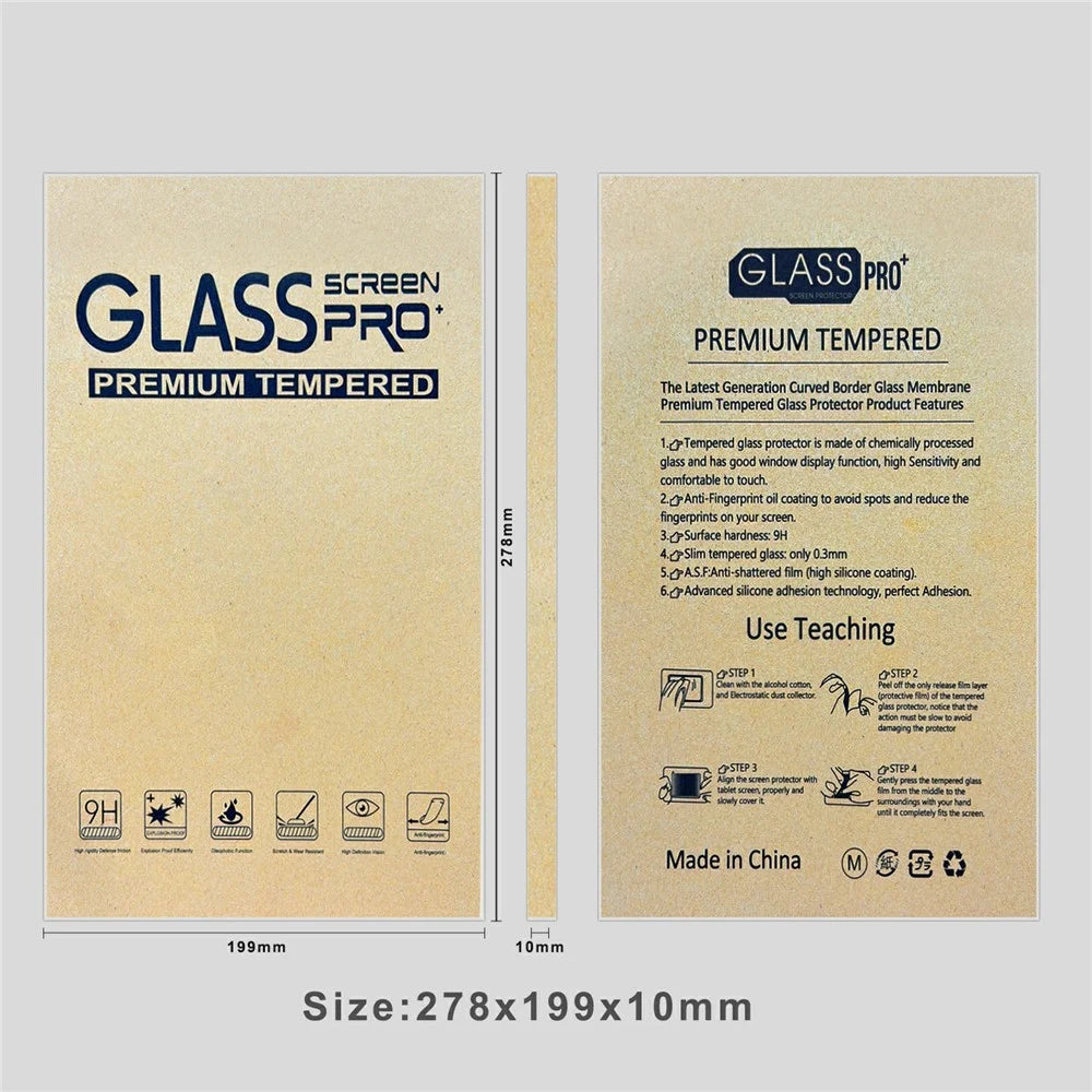 50Pcs 11 inch Packaging Box for Tempered Glass Screen Protector Kraft Paper Foldable Storage Case - Yellow - 5