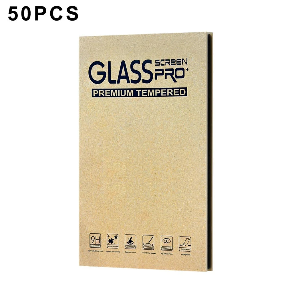 50Pcs 17 inch Packaging Box for Tempered Glass Screen Protector Kraft Paper Foldable Storage Case - Yellow - 1