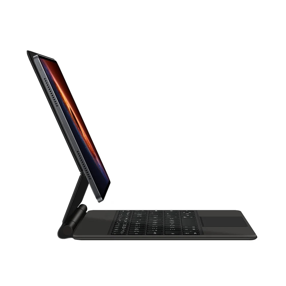 For Honor MagicPad 3 Pro 12.3 Magnetic Floating Bluetooth-Compatible Keyboard (English) + Leather Tablet Case - Black - 4