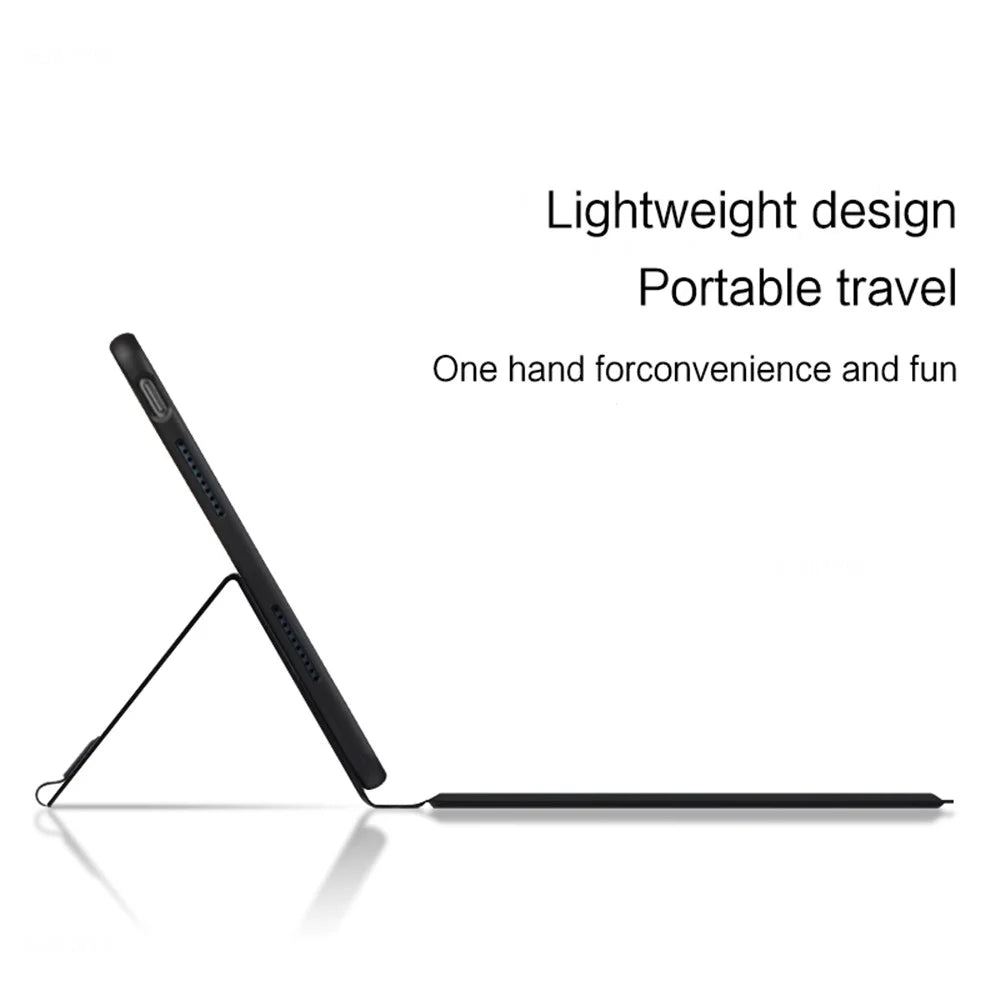 For iPad Air (2013) / Air 2 / iPad 9.7-inch (2017) / (2018) Leather Case + Touchpad Bluetooth-compatible Keyboard with Backlit - 4