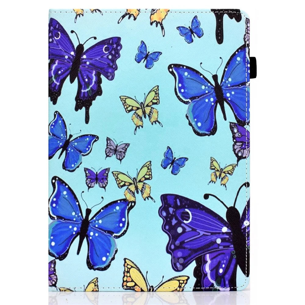 For Amazon Kindle Youth Edition 2022 PU Leather Book Style Flip Tablet Case Pattern Printing Card Holder Shockproof Cover with Elastic Band - Butterflies - 2