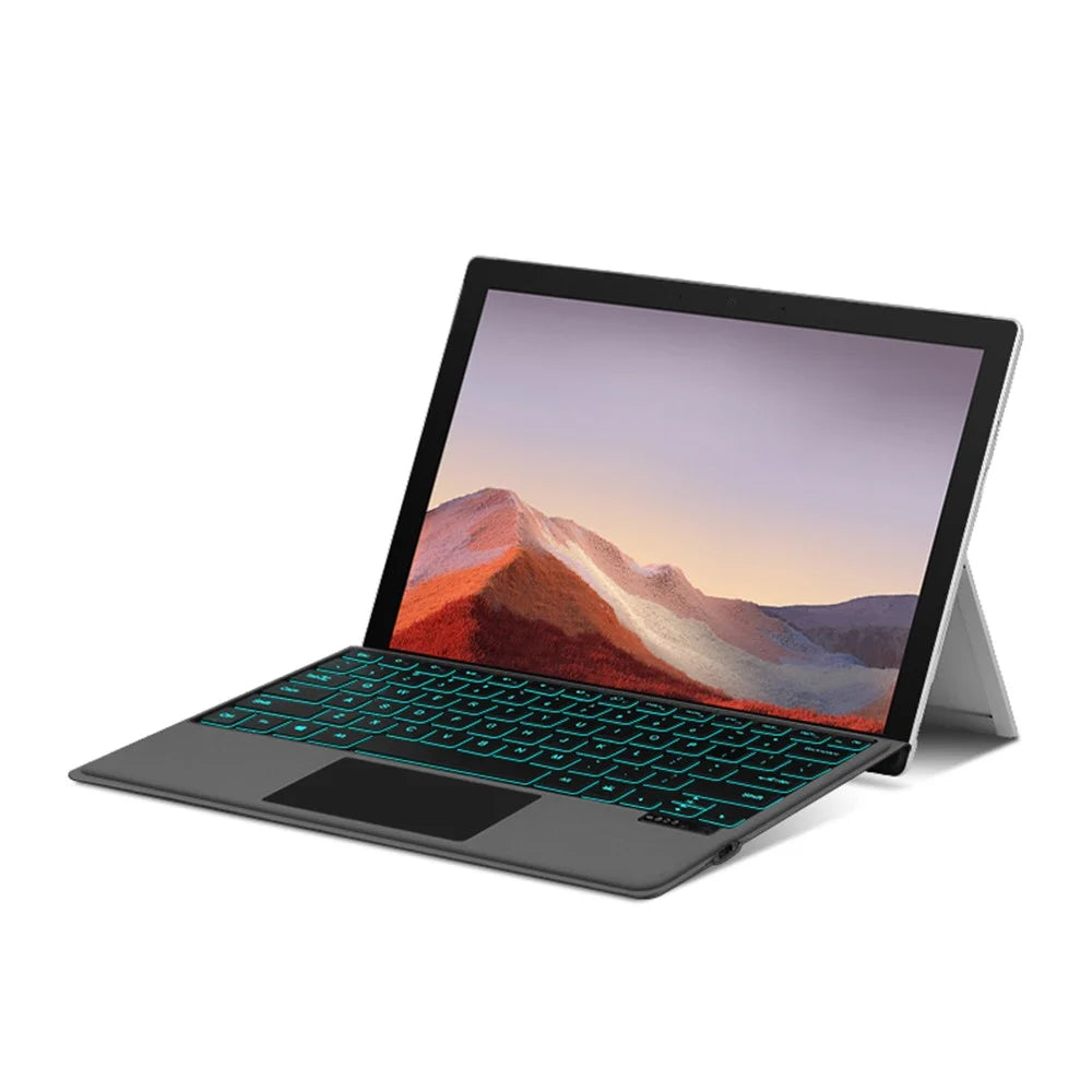 For Microsoft Surface Pro 4 / 5 / 6 / 7 Backlit Design Magnetic Rechargeable Bluetooth-compatible Wireless Keyboard - 2