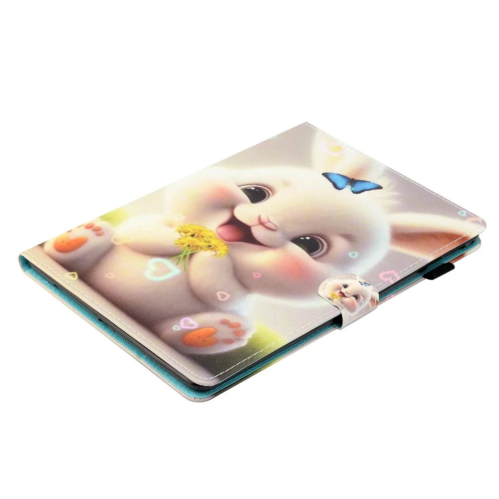 For Lenovo Tab M10 Plus X606F / Tab M10 FHD PU Leather Tablet Cover Pattern Printing Shockproof Case - Rabbit - 5