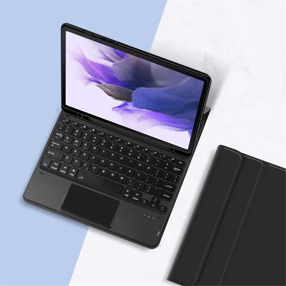 Stand Leather Case for Samsung Galaxy Tab S10+ / S9+ / S8+ / S7+ / S7 FE Detachable Keyboard with Pen Slot and Touchpad - 5