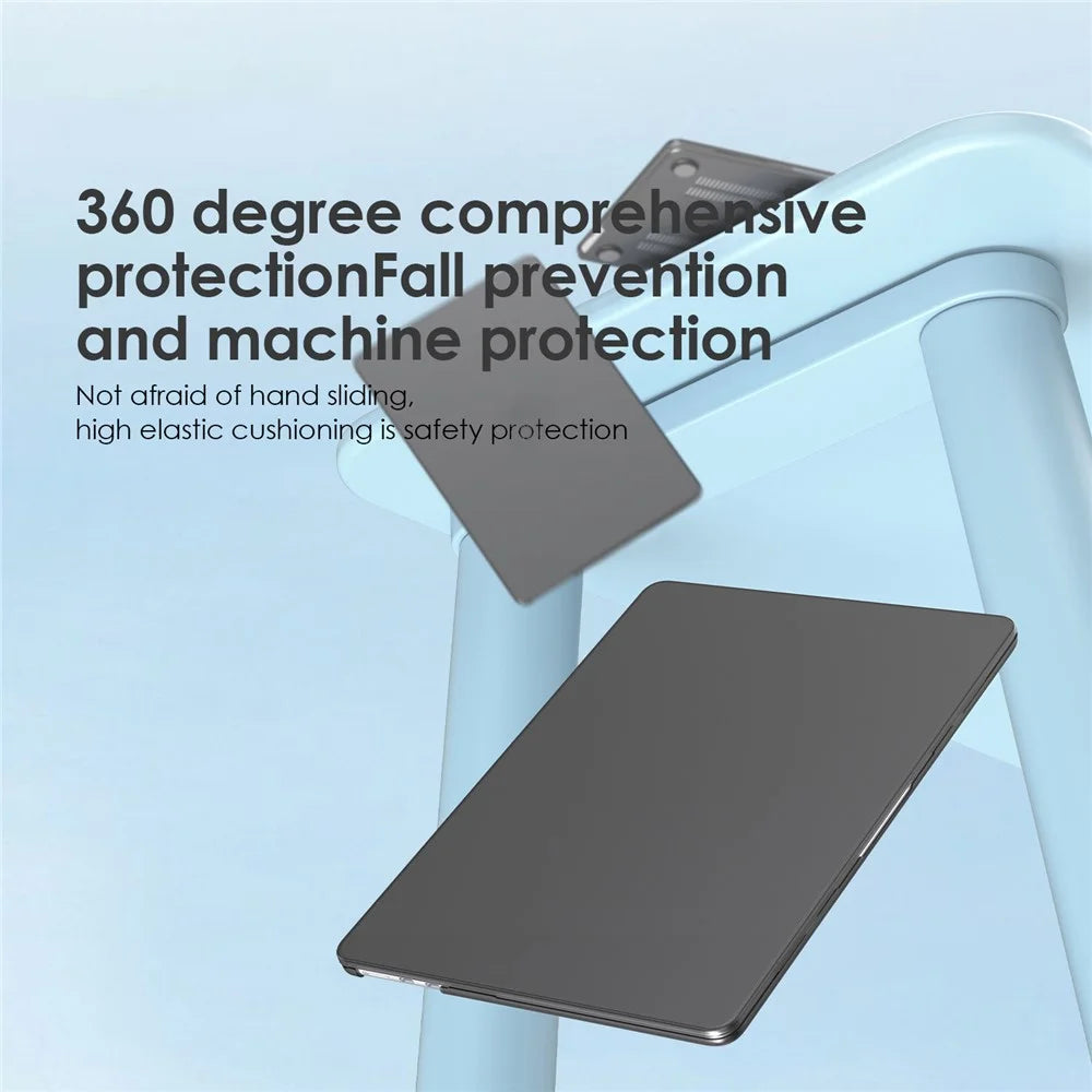 LENTION Matte Hard PC Case for Macbook Air 15 inch (2026) A3448 / (2025) A3241 / (2024) A311 / (2023) A2941 Lightweight Shockproof Laptop Cover - Transparent Black - 6