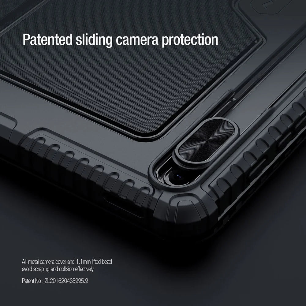 NILLKIN Bumper Backlit Bluetooth-compatible Keyboard Case for Samsung Galaxy Tab S7 FE / Tab S7+ / Tab S8+ Detachable Protective Tablet Cover - 4