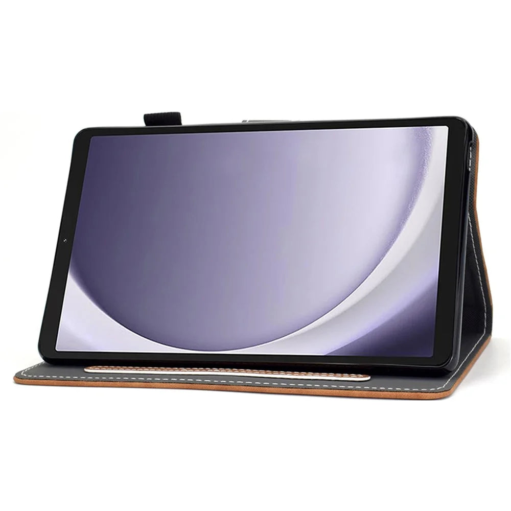 For Samsung Galaxy Tab A11+ / A9+ Stand PU Leather Case Tablet Cover with Card Slot - Brown - 3