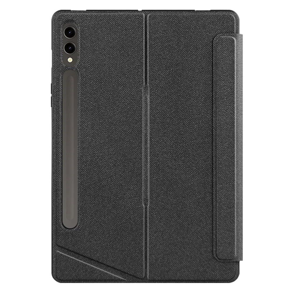 For Samsung Galaxy Tab S10+ / S9+ Leather Case + Bluetooth-Compatible Keyboard with Backlight Trackpad - 7