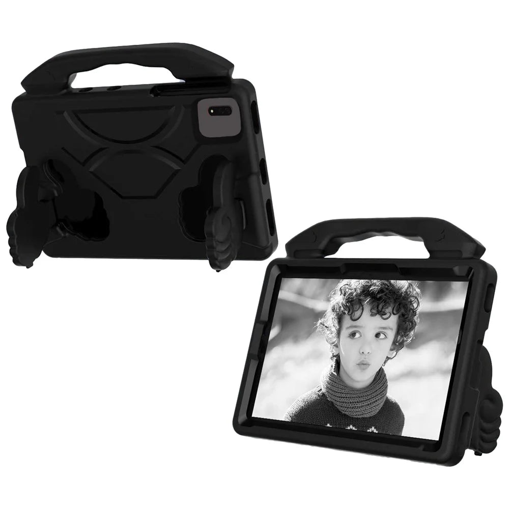 For Samsung Galaxy Tab S11 / Xiaomi Redmi Pad SE / Pad 2 11 / Pad 5 / Lenovo Tab M11 / Xiaoxin Pad 11 2024 EVA Case Thumb Bracket Kickstand Tablet Cover - Black - 1