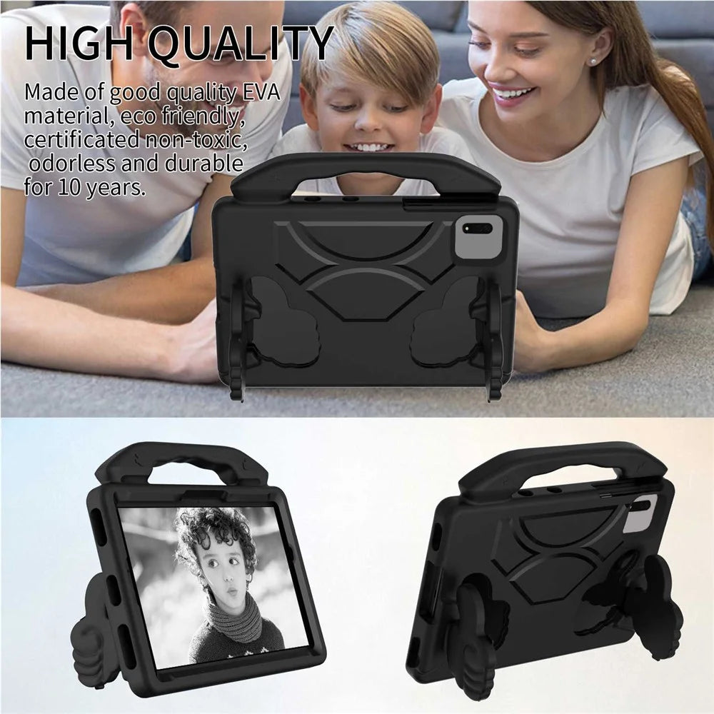 For Samsung Galaxy Tab S11 / Xiaomi Redmi Pad SE / Pad 2 11 / Pad 5 / Lenovo Tab M11 / Xiaoxin Pad 11 2024 EVA Case Thumb Bracket Kickstand Tablet Cover - Black - 2