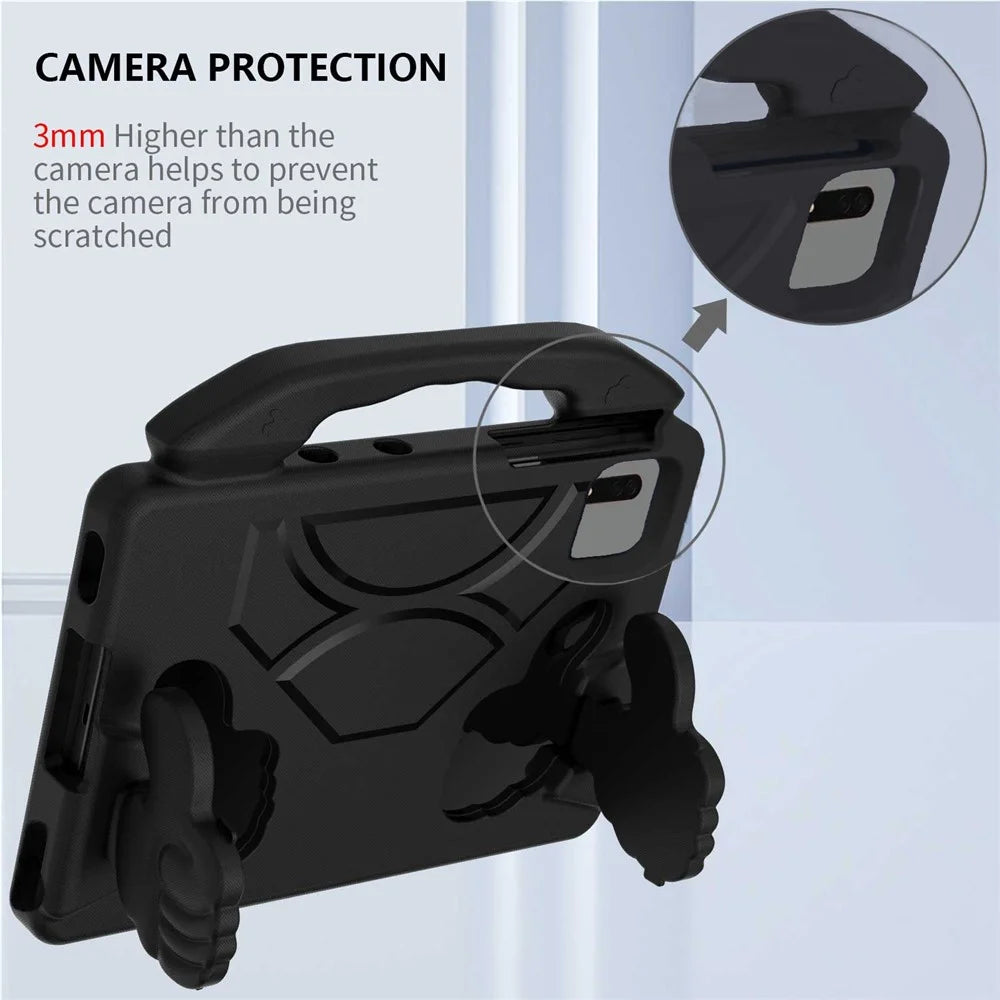 For Samsung Galaxy Tab S11 / Xiaomi Redmi Pad SE / Pad 2 11 / Pad 5 / Lenovo Tab M11 / Xiaoxin Pad 11 2024 EVA Case Thumb Bracket Kickstand Tablet Cover - Black - 6