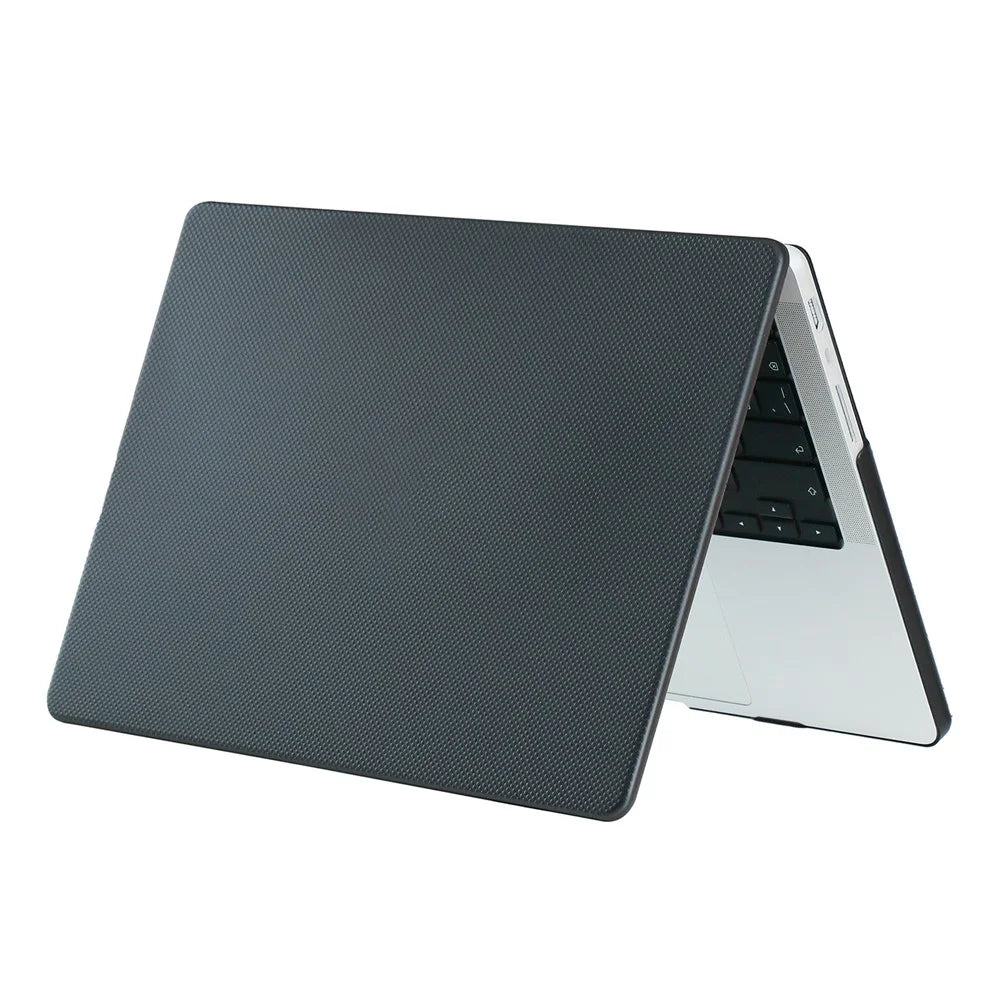 For MacBook Air 13 inch (2026) A3449 / (2025) A3240 / (2024) A3113 / (2022) A2681 Case Shock-Absorbent Dot Texture Hard PC Laptop Cover - Black - 2