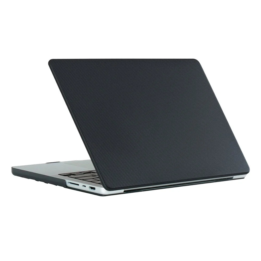 For MacBook Air 13 inch (2026) A3449 / (2025) A3240 / (2024) A3113 / (2022) A2681 Case Shock-Absorbent Dot Texture Hard PC Laptop Cover - Black - 4