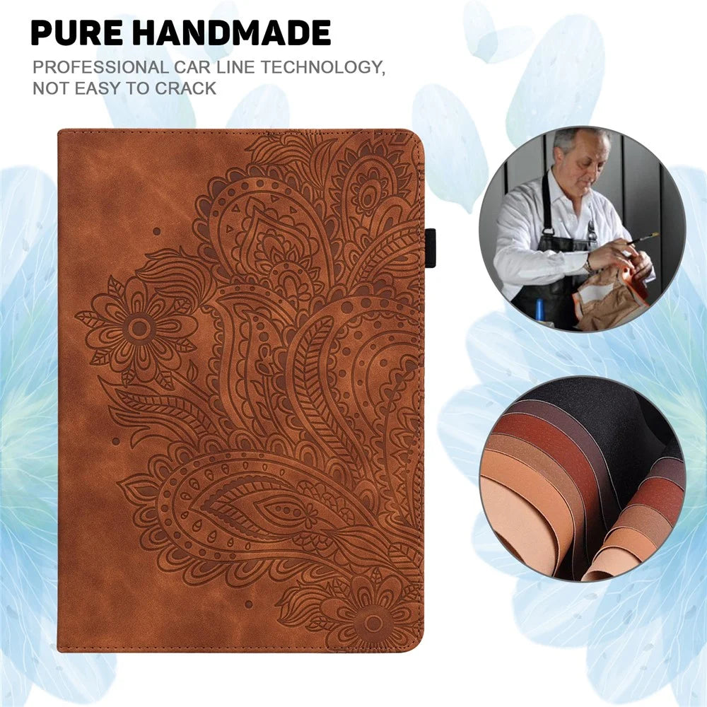For Amazon Kindle Paperwhite (2024) / Kindle Colorsoft Case PU Leather E-Reader Cover with Card Slots Stand - Brown - 3