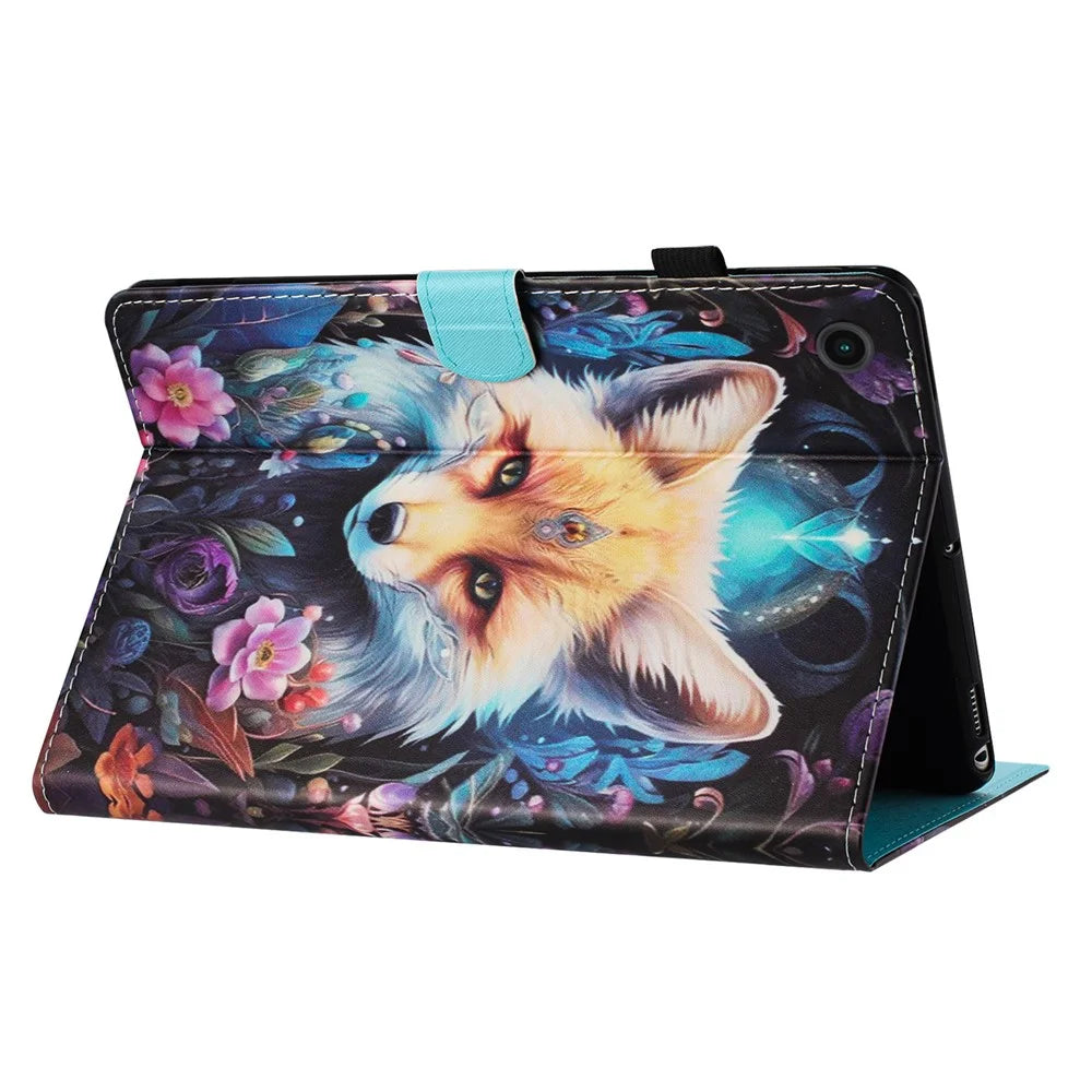 For Lenovo Tab M10 Plus (3Rd Gen) / Xiaoxin Pad 2022 10.6 Inch PU Leather Case Tablet Stand Cover with Card Slots - Fox - 4
