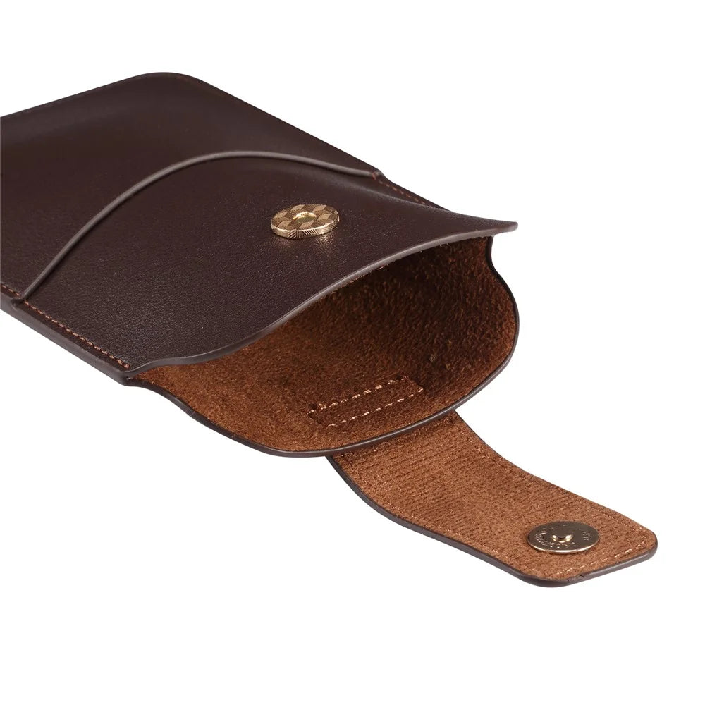 6.7-6.9 Inch Universal Phone Storage Pouch Microfiber Leather Waist Bag for iPhone 17 Pro Max / 16 Pro Max / Samsung Galaxy S26 Ultra / S25 Ultra, Size L - Coffee - 3