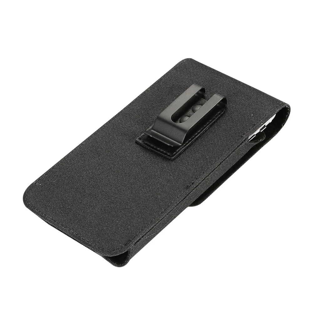 Phone Holster Waist Bag for 5.5-6.5 inch Phone , Nylon+PU Leather Card Holder Pouch, Size: 16.5*8.6*2CM - 3