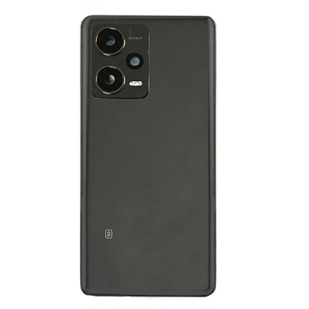 For Xiaomi Redmi Note 12 Pro+ 5G Back Battery Housing Cover with Camera Ring Lens Cover Spare Part - Black - 2