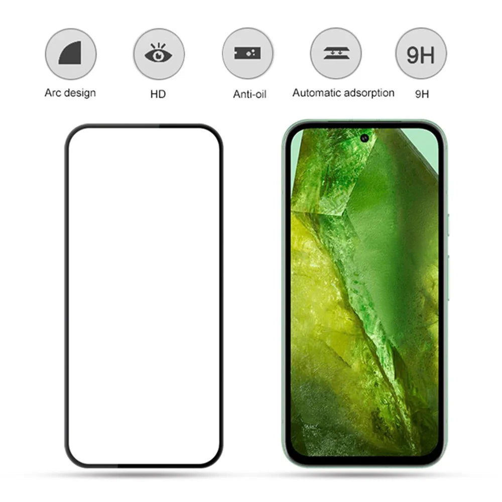 MOCOLO 25Pcs For Google Pixel 8a Screen Protector HD Silk Print Tempered Glass Film - Black - 6