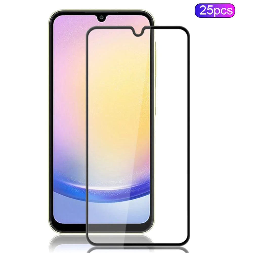MOCOLO 25Pcs For Samsung Galaxy A25 5G (Global) (161.0 X 76.5 X 8.3mm) Full Glue Screen Protector Tempered Glass Film - Black - 1