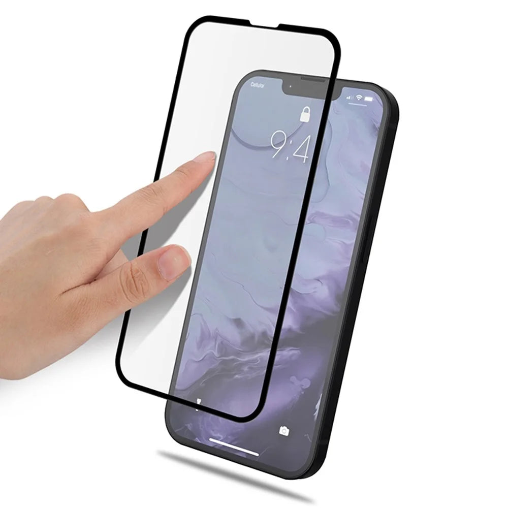 MOCOLO 25Pcs For iPhone 13 Pro Max Full Screen Protector Silk Printing Tempered Glass Film - Black - 4