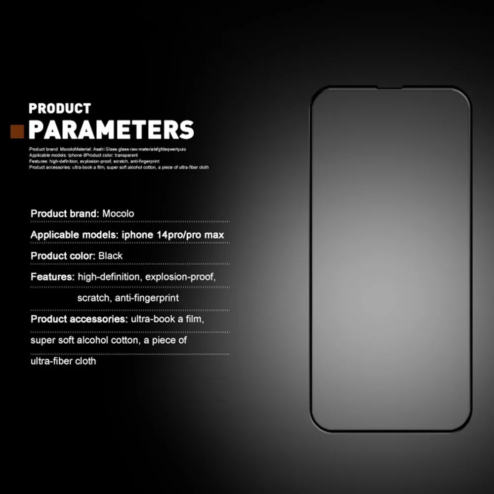 MOCOLO 25Pcs For iPhone 16 Pro Max Screen Protector Anti-Exlosion Tempered Glass Film - Black - 4