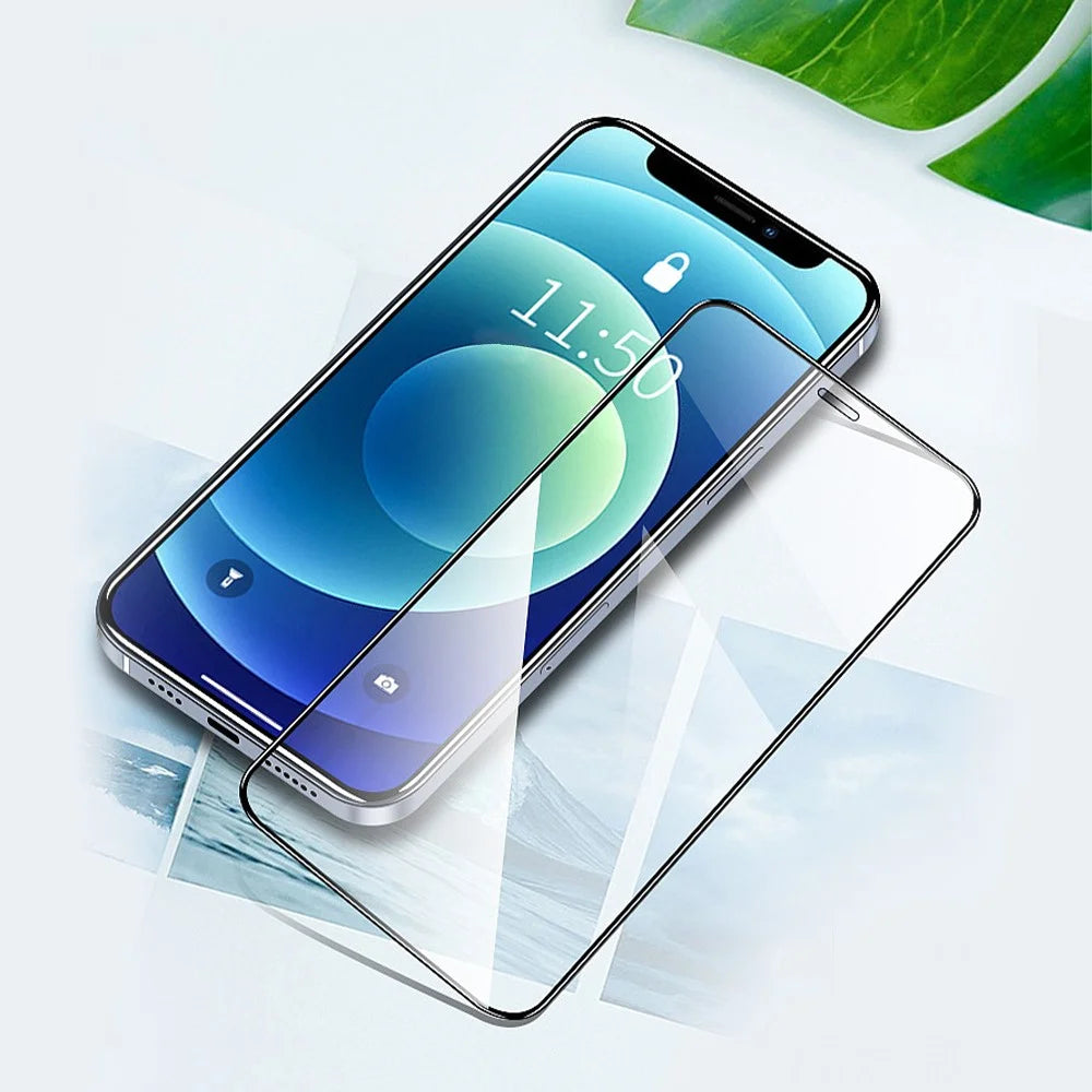 MOCOLO 25Pcs For iPhone 16 Screen Protector Silk Printing HD Clear Tempered Glass Film - Black - 6