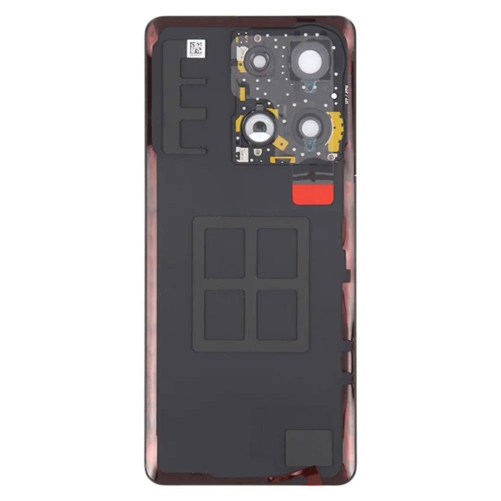 For Oppo Reno9 Pro+ 5G Battery Cover Matte Back Rear Housing with Camera Ring Cover Parts (Without Logo) - Black - 3