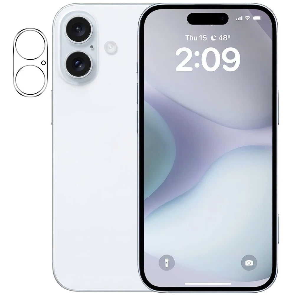 For iPhone 16 Plus / 16 Tempered Glass Camera Lens Protector HD Anti-Scratch Phone Lens Film - 1