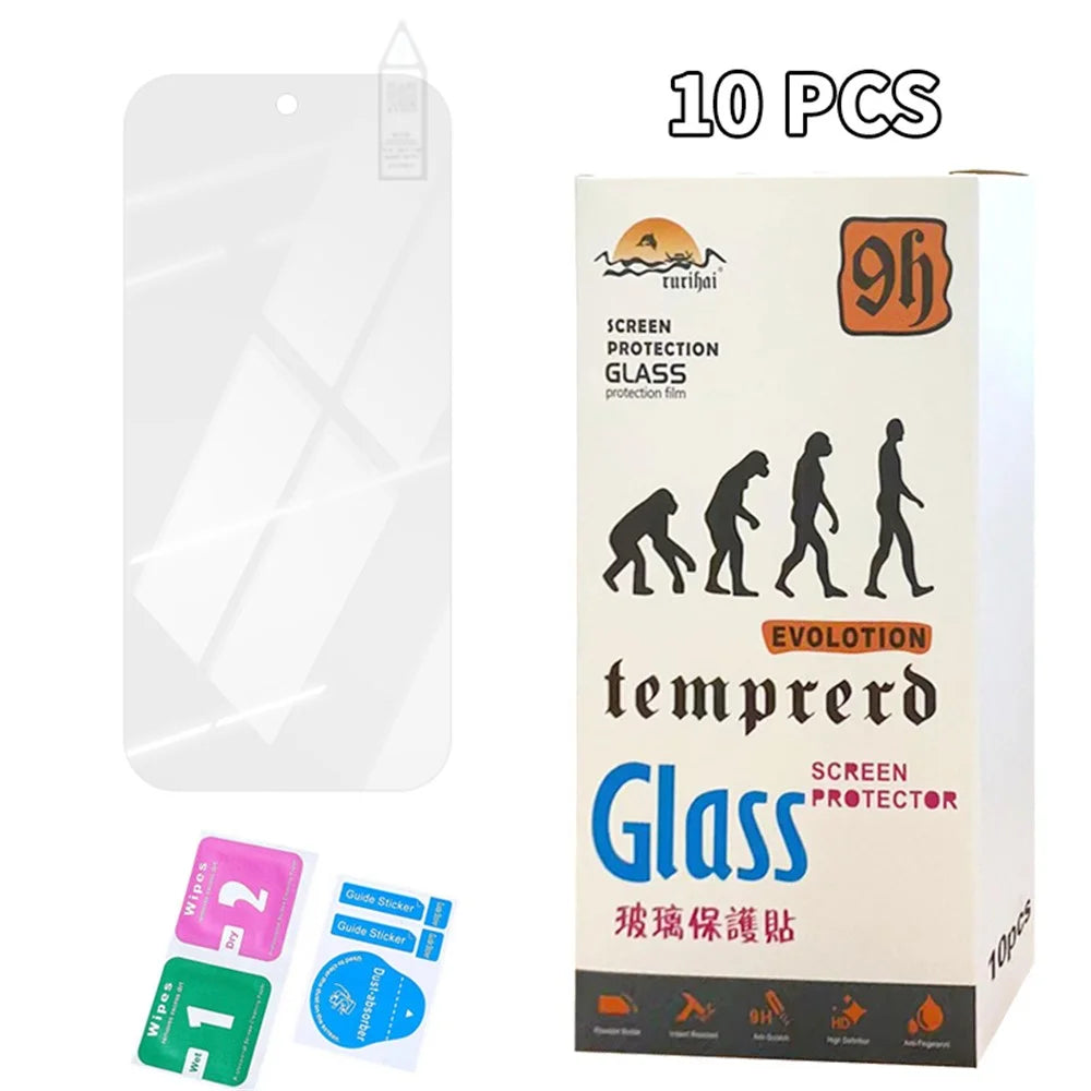RURIHAI 10Pcs For Google Pixel 9 Pro Phone Screen Protector 0.26mm 2.5D High Definition - 7