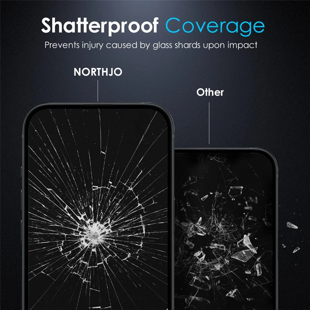 NORTHJO A+ For iPhone 16 HD Screen Protector 2.5D Arc 28 Degree Anti-Spy 0.3mm Tempered Glass Film - 5
