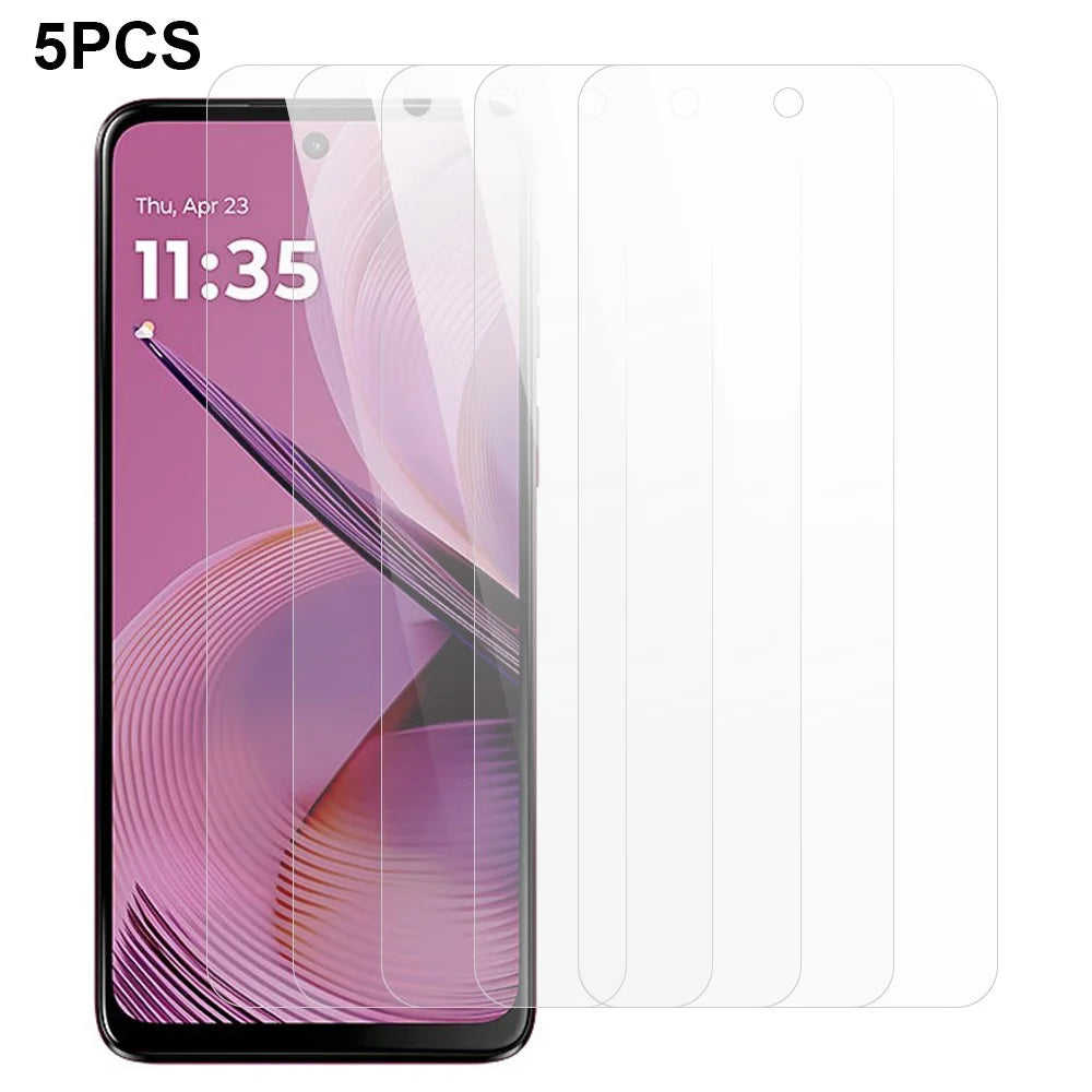 5Pcs For Motorola Moto G55 5G Screen Protector 0.3mm 2.5D Tempered Glass Clear Film - 1